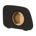; Car loudspeaker enclosure; MDF; black; textil; 8l; 200mm; 222mm; BASSER