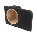 ; Car loudspeaker enclosure; MDF; black; textil; 8l; 200mm; 222mm; BASSER