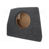 ; Car loudspeaker enclosure; MDF; gray melange; textil; 17l; 250mm; BASSER