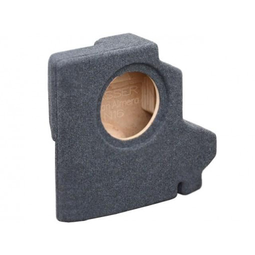 ; Car loudspeaker enclosure; MDF; gray melange; textil; 8l; 200mm; BASSER