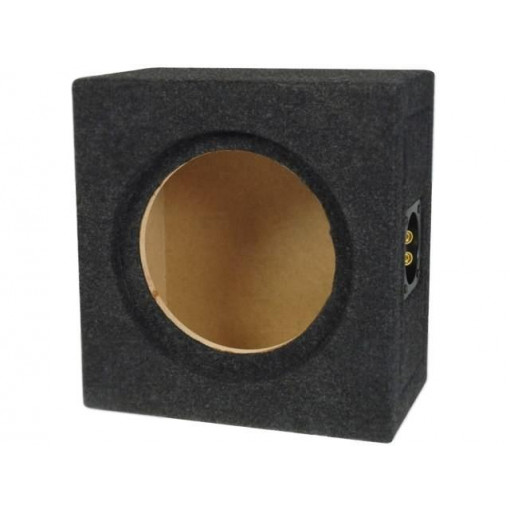 ; Car loudspeaker enclosure; MDF; grey; textil; 8l; 200mm; 222mm; VW; BASSER