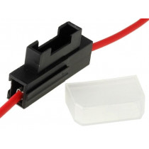 ; Fuse holder; automotive fuses; 19mm; 1.5mm2; 12A; red; 4CARMEDIA