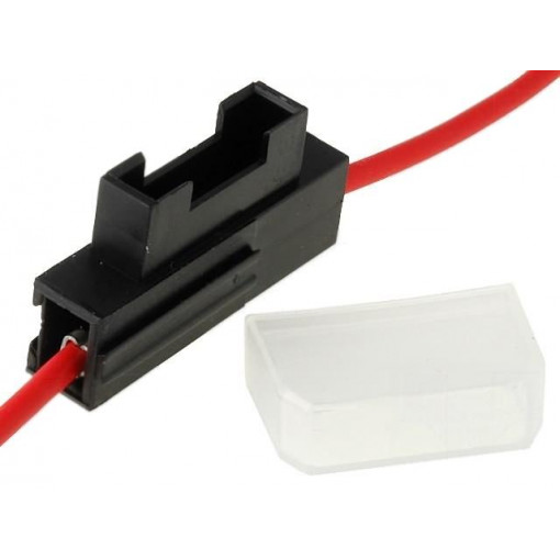 ; Fuse holder; automotive fuses; 19mm; 2.5mm2; 20A; red; 4CARMEDIA