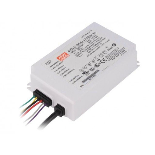 ODLC-65A-1750; Power supply: switched-mode; LED; 65W; 27÷36VDC; 1750mA; IP67; 430g; MEAN WELL