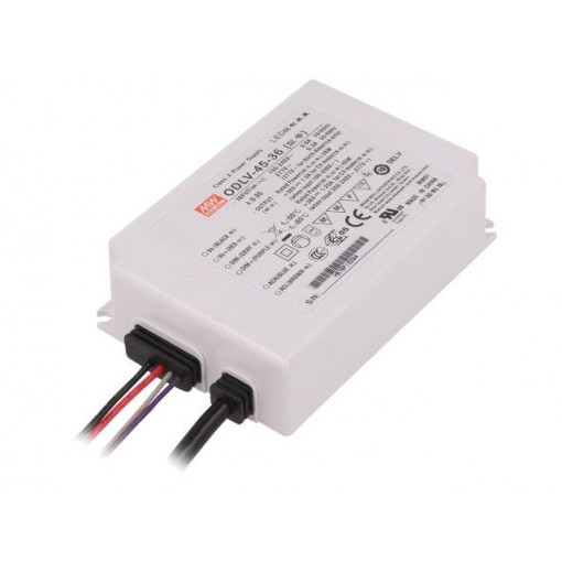 ODLV-45-36; Power supply: switched-mode; LED; 45W; 36VDC; 1.25A; 90÷295VAC; MEAN WELL