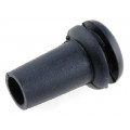 ; Strain relief; Ømount.hole: 9.5mm; Øhole: 6.4mm; PVC; black; ESSENTRA