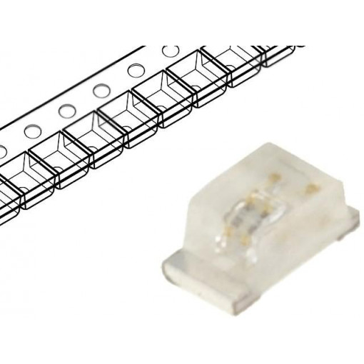 OF-SMD1608B; LED; SMD; 0603; blue; 90÷140mcd; 1.6x0.8x0.68mm; 120°; 3÷3.2V; 20mA; OPTOFLASH OF-SMD1608B; LED; SMD; 0603; blue; 90÷140mcd; 1.6x0.8x0.68mm; 120°; 3÷3.2V; 20mA; OPTOFLASH