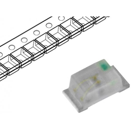 OF-SMD1608G; LED; SMD; 0603; green; 355÷700mcd; 1.6x0.8x0.68mm; 120°; 3÷3.2V; OPTOFLASH OF-SMD1608G; LED; SMD; 0603; green; 355÷700mcd; 1.6x0.8x0.68mm; 120°; 3÷3.2V; OPTOFLASH
