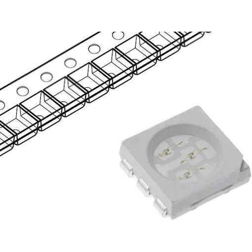 OF-SMD5060BL-W; LED; SMD; 5060,PLCC6; blue; 2÷3lm; 800÷1000mcd; 5x5x1.6mm; 120°; OPTOFLASH