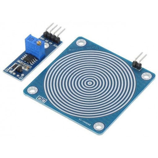 OKY3448; Module: rain detector; Dim: 50x50mm; 3÷5VDC; Board dim: 37x13mm; OKYSTAR