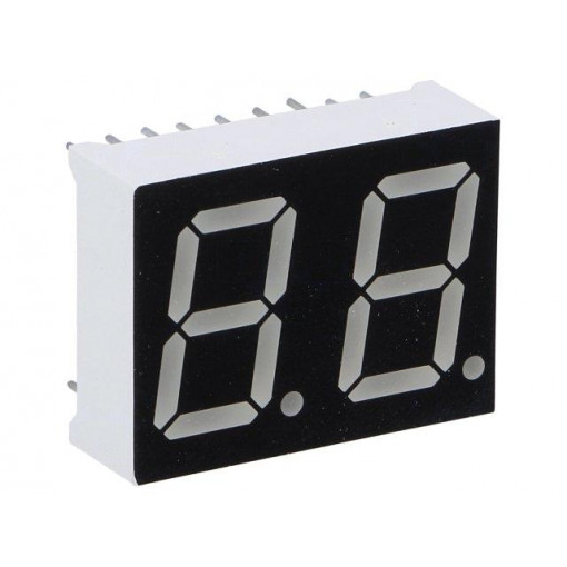 OPD-D5630LR-BW; Display: LED; 7-segment; 14.2mm; 0.56