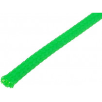 ; Braid; polyester; 3÷7,nom.4mm; green; Package: 100m; 4CARMEDIA