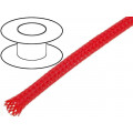 ; Braid; polyester; 3÷7,nom.4mm; red; Package: 100m; Temp: -50÷150°C; 4CARMEDIA