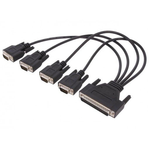 OPT4A-AE; Connecting cable; D-Sub 37pin,D-Sub 9pin x4; 0.3m; ADVANTECH