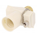 OPW E-27 (OPG); Connector: AC supply; adapter; 2P; 250VAC; 4A; white; screw-in; TIMEX-ELEKTRO OPW E-27 (OPG); Connector: AC supply; adapter; 2P; 250VAC; 4A; white; screw-in; TIMEX-ELEKTRO