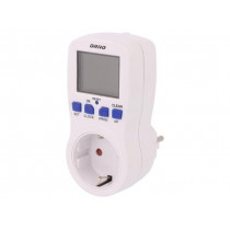 OR-PRE-409-SCHUKO; Programmable time switch; Range: 1min÷7days; 230VAC; IP20; ORNO