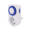 OR-PRE-427-SCHUKO; Programmable time switch; 30min÷24h; 230VAC/16A; 230VAC; 0÷55°C; ORNO