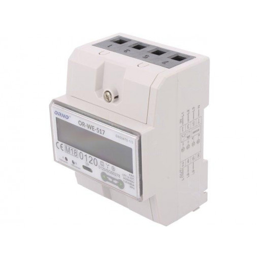 OR-WE-517; Controller; IP51; RS485 MODBUS RTU; DIN; Ioper.max: 80A; -25÷55°C; ORNO