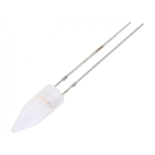 OS2MDK58K2B; LED; 5mm; white warm; 220÷330mcd; 180°; 2.5÷5V; 20mA; Front: Rocket; OPTOSUPPLY