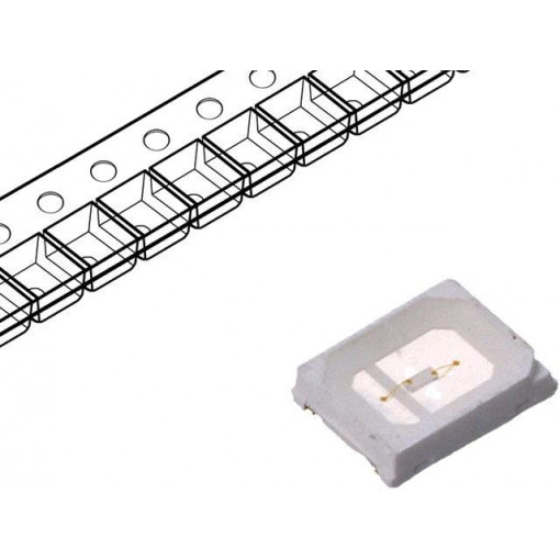 OSB42835C1H-60MA; LED; SMD; 2835; blue; 2÷4lm; 2.8x3.5x0.85mm; 120°; 2.8÷3.4V; 60mA; OPTOSUPPLY