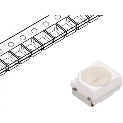 OSB5SAS1C1A-KL; LED; SMD; 3528,PLCC2; blue; 750÷1560mcd; 3.5x2.8x1.9mm; 120°; 20mA; OPTOSUPPLY