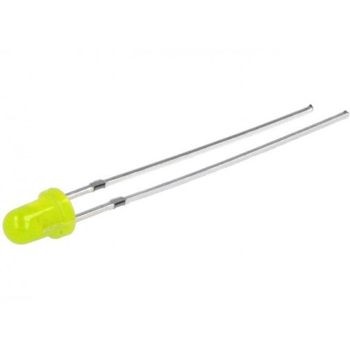OSNY3134A; LED; 3mm; yellow; 30mcd; 30°; Front: convex; Pitch: 2.54mm; OPTOSUPPLY OSNY3134A; LED; 3mm; yellow; 30mcd; 30°; Front: convex; Pitch: 2.54mm; OPTOSUPPLY