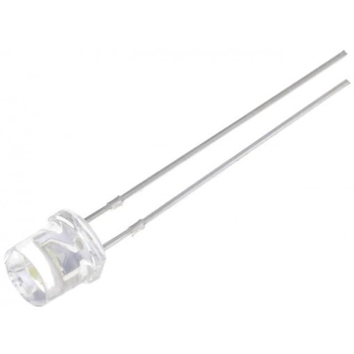 OSPW53E1A-JK; LED; 5mm; white; 500÷1120mcd; 140°; 20mA; 2.8÷4V; Front: flat; OPTOSUPPLY