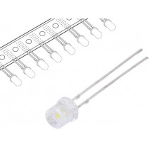OSPW53E1A-T-JK; LED; 5mm; white; 500÷1120mcd; 140°; 20mA; 2.8÷4V; Front: flat; OPTOSUPPLY