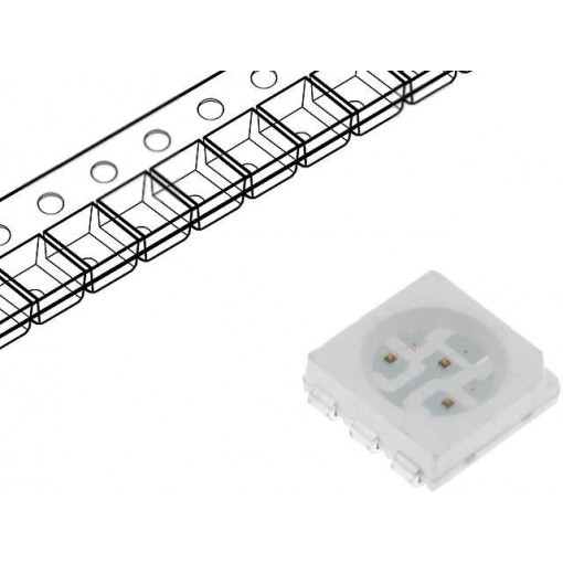 OSR5PTS4C1A; LED; SMD; 5060,PLCC6; red; 1560÷1900mcd; 5x5x1.5mm; 120°; 1.8÷2.6V; OPTOSUPPLY