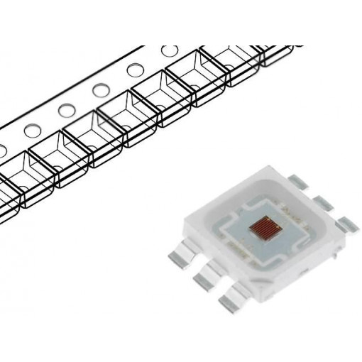OSR5XAT3C1E; Power LED; red; 120°; 700mA; λd: 620-630nm; Pmax: 2.4W; P: 3W; 70÷80lm; OPTOSUPPLY