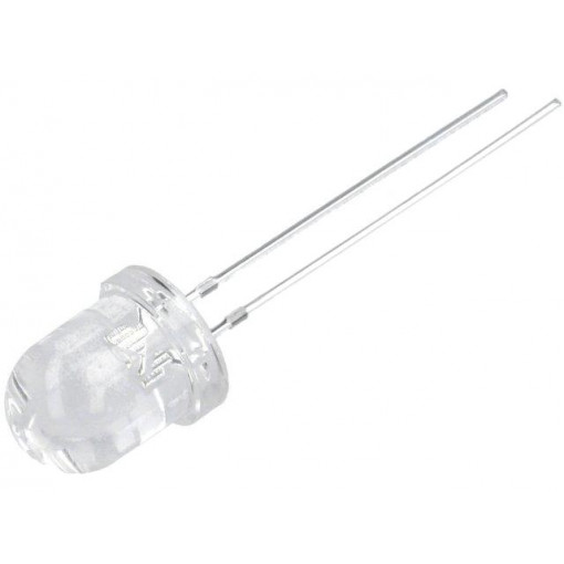 OSV5YL8131A; LED; 8mm; violet; 300÷400mcd; 30°; Front: convex; Pitch: 2.54mm; OPTOSUPPLY