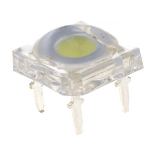 OSW44LZ5D1P; LED Super Flux; 7.62x7.62mm; white cold; 2180÷3000mcd; 130°; 30mA; OPTOSUPPLY