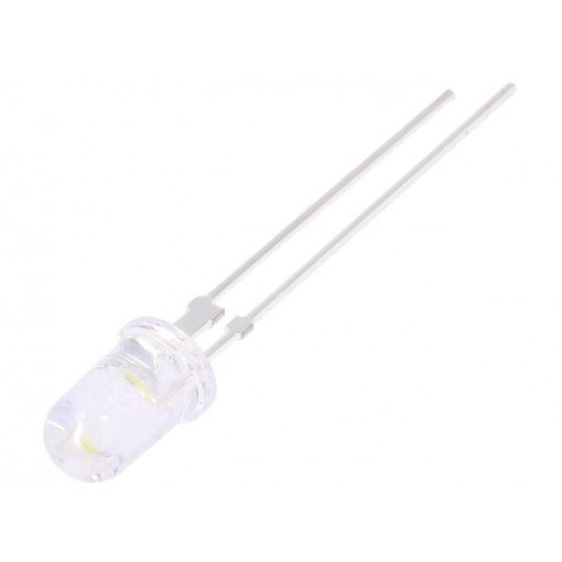 OSW47L5111Y; LED; 5mm; white cold; 18÷20lm; 15°; 75mA; 2.8÷3.6V; Front: convex; OPTOSUPPLY