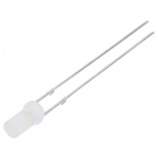 OSW5DK3NE2A; LED; 3mm; white cold; 1120÷1560mcd; 140°; Front: flat; Pitch: 2.54mm; OPTOSUPPLY