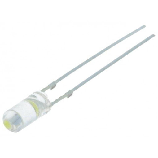 OSW5YK39B1B; LED; 3mm; white cold; 1120÷1560mcd; 110°; Front: flat; Pitch: 2.54mm; OPTOSUPPLY