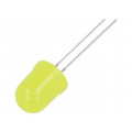 OSY5JAA1K4A; LED; 10mm; yellow; 150÷220mcd; 180°; Front: convex; Pitch: 2.54mm; OPTOSUPPLY