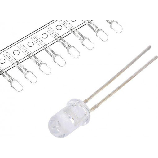 OSY5PA5A31A-T-QR; LED; 5mm; yellow; 5800÷8400mcd; 30°; 20mA; 1.8÷2.4V; Front: convex; OPTOSUPPLY