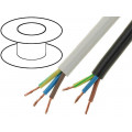 H05VV-F/3X0.75WH; Wire; OWY; round; stranded; Cu; 3G0,75mm2; PVC; white; 300/500V; 100m; Manex