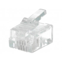 P 127; Plug; RJ11; PIN: 4; unshielded; gold-plated; Layout: 6p4c; 26AWG; IDC; LUMBERG