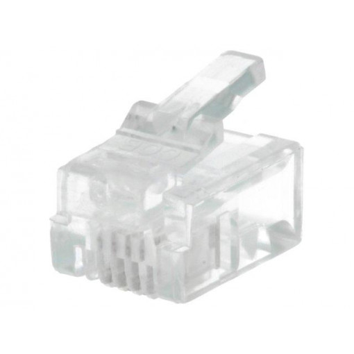 P 127; Plug; RJ11; PIN: 4; unshielded; gold-plated; Layout: 6p4c; 26AWG; IDC; LUMBERG