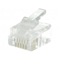 P 128; Plug; RJ12; PIN: 6; unshielded; gold-plated; Layout: 6p6c; 26AWG; IDC; LUMBERG