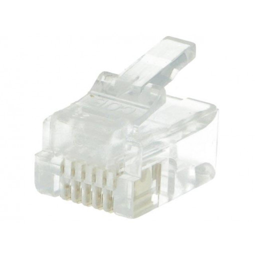 P 128; Plug; RJ12; PIN: 6; unshielded; gold-plated; Layout: 6p6c; 26AWG; IDC; LUMBERG