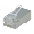 P 129 S; Plug; RJ45; PIN: 8; shielded; gold-plated; Layout: 8p8c; 26AWG; IDC; LUMBERG