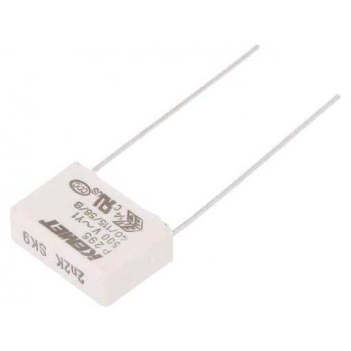P295BJ222K500A; Capacitor: paper; Y1; 2.2nF; 500VAC; 15mm; ±10%; THT; Series: P295; KEMET