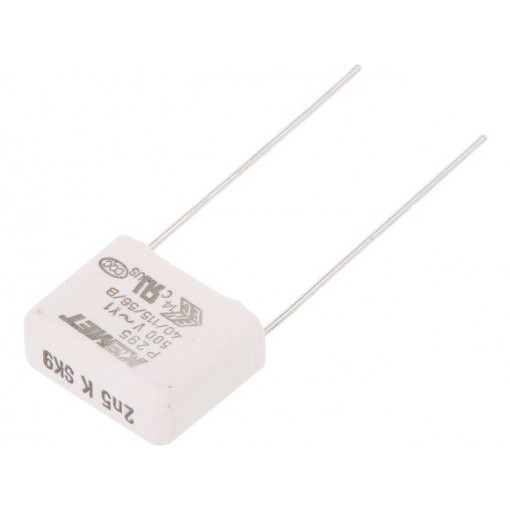 P295BL252K500A; Capacitor: paper; Y1; 2.5nF; 500VAC; 15mm; ±10%; THT; Series: P295; KEMET