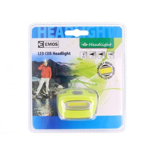 P3528; Torch: LED headtorch; 38h; 140lm; 59x40x40mm; 2W; EMOS