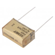 P409EJ224M275AH331; Capacitor: paper; X2; 220nF; 275VAC; 25.4mm; ±20%; THT; Series: P409; KEMET