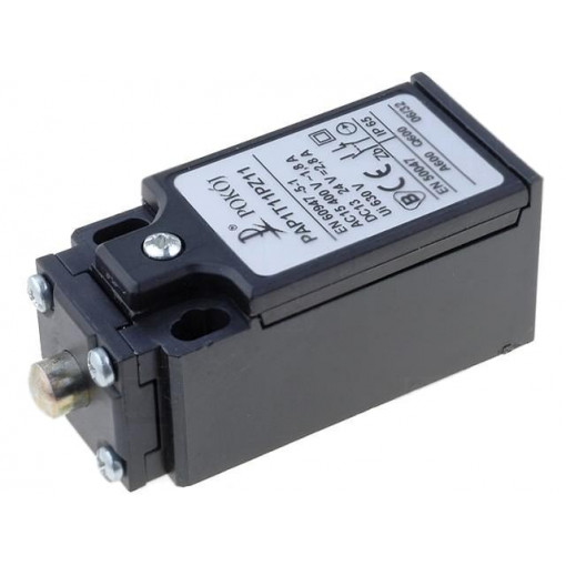 PAP1T11PZ11; Limit switch; pin plunger Ø8mm; NO + NC; 10A; max.400VAC; PG13,5; POKÓJ