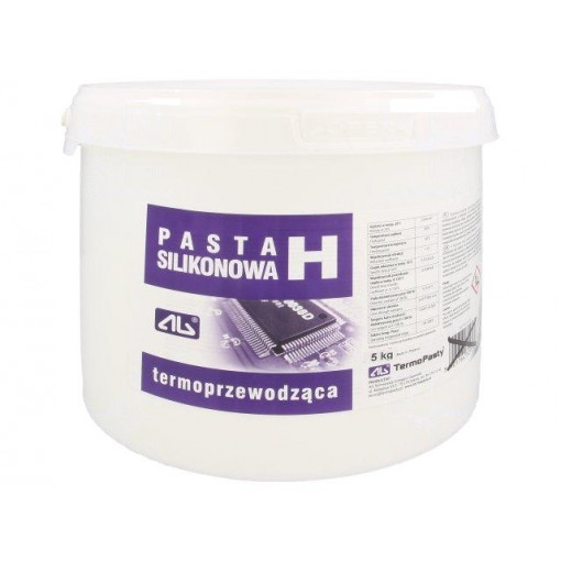 ART.AGT-059; Heat transfer paste; white; silicon based; 5kg; AG TERMOPASTY ART.AGT-059; Heat transfer paste; white; silicon based; 5kg; AG TERMOPASTY