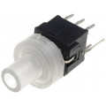 PB61304AL-3; Switch: keypad; Pos: 2; DPDT; 0.1A/30VDC; colourless; LED; green; THT; HIGHLY